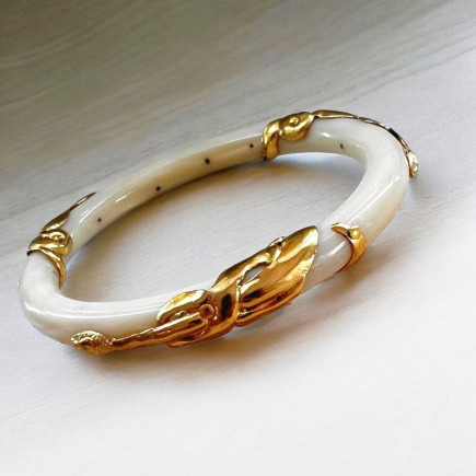Bracelet Jonc Cobra ivoire - Maison GAS Bijoux